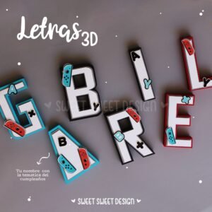 Letras 3D Nintendo
