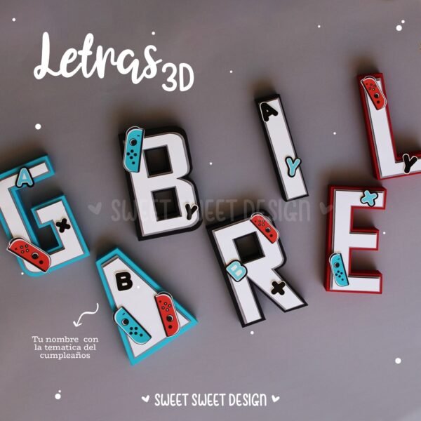 Letras 3D Nintendo
