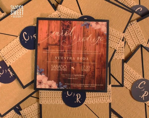 Invitaciones de Boda Rustico