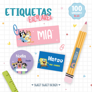 Etiquetas escolares