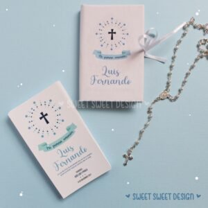 Estampita y libro de primera comunión