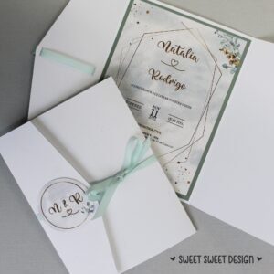 Invitación verde menta