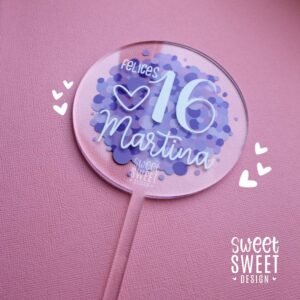 Toper Cake Acrílico